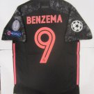 Karim Benzema Real Madrid UCL Match Slim Black Third 3rd Soccer Jersey 2020-2021