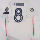Toni Kroos #8 Real Madrid UCL Match Slim White Home Soccer Jersey 2020-2021
