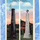 Vicksburg, Mississippi Vintage Postcard Surrender Monument & Cannon Scenic