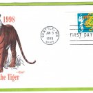1998 Year Of The Tiger FDC First Day Cover Cachet Seattle Washington Unaddressed