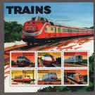 TRAINS Souvenir Sheets Stamps Electric Locomotives Railroads Gabonese Republic