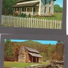 Cades Cove Tennessee Vtg Chrome Postcards Lot Of 3 Cabins Houses Historic