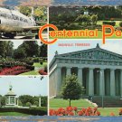 Centennial Park Postcard Nashville Tennessee Parthenon Flower Gardens