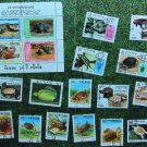 Turtles Vintage Postage Stamps Collection Assortment Reptiles Exotic