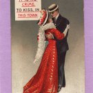 Man & Woman Antique Postcard Romance Affection Embracing Couple No Crime To Kiss Man & Woman Antique Postcard Romance Affection Embracing Couple No Crime To Kiss