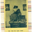 Lovers Kissing Sitting On Piano Antique Postcard With Yellow Tint Romance Hugging Lovers Kissing Sitting On Piano Antique Postcard With Yellow Tint Romance Hugging