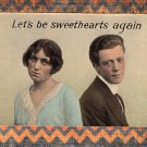 Let's Be Sweethearts Again Postcard Antique Early 1900s Romance Separation Let's Be Sweethearts Again Postcard Antique Early 1900s Romance Separation