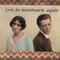 Let's Be Sweethearts Again Postcard Antique Early 1900s Romance Separation