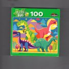 Puzzle Bug 100 Piece Jigsaw Puzzle Cra-Z-Art Colorful Dinosaurs Neon Adventure