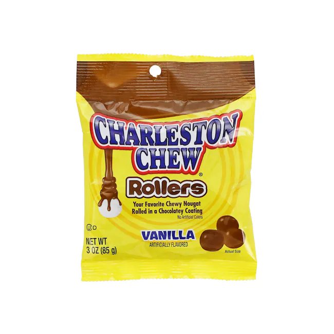 Charleston Chew Vanilla Flavored Rollers 3oz Bag