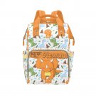 Orange Baby Dinosaur Diaper Bag, Backpack, Multifunctional Diaper Backpack
