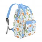 Blue Baby Dinosaur Diaper Bag, Backpack, Multifunctional Diaper Backpack