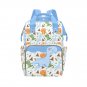 Blue Baby Dinosaur Diaper Bag, Backpack, Multifunctional Diaper Backpack
