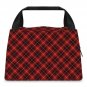 Red Plaid Insulated Lunch Bags for women, girls
