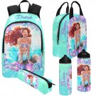 Personalized Mermaid Backpack Set, Girl's mermaid school bags