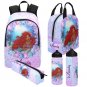 Personalized Mermaid Backpack Set, Girl's Red hair Mermaid school bags