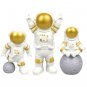 3 Sets Original Space Trooper Astronaut Figurines Statues