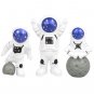 3 Sets Original Space Trooper Astronaut Figurines Statues