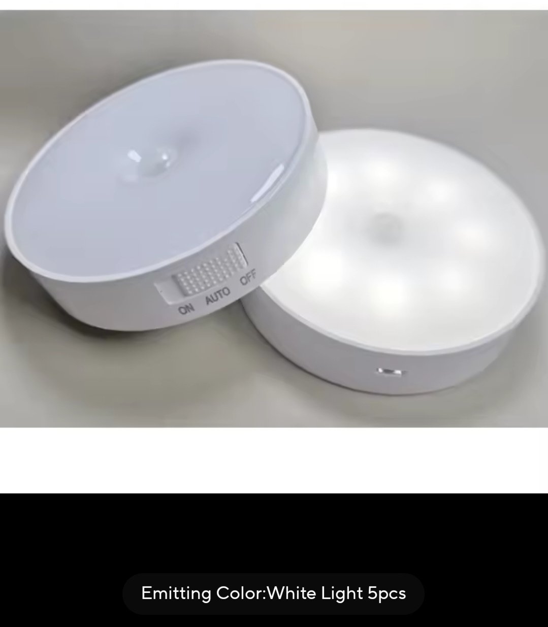 5PCS Wireless Motion Sensor Night Light LED Closet Cabinet Stair Magnetic Lamp USB Rechargeable