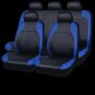 Universal Car Seat Covers Set PU Leather Front Rear Seat Protector Black