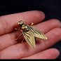 Vintage Brass Fly Insect Miniature Statue Collectible Metal Desk Ornament Decoration