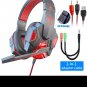 TITLE RGB Gaming Headset with Microphone LED Over Ear Wired Headphones for PC PS4 Xbox Switch