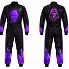 Purple Skull Halloween Kart Racing Suit | Custom Go Kart Racing Overall