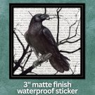 Sticker - Raven w/lyrics - DMB inspired - 3" Sticker - Raven w/lyrics - DMB inspired - 3"