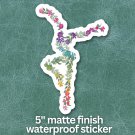 Sticker - Rainbow Flower Dancer - DMB inspired - 3" Sticker - Rainbow Flower Dancer - DMB inspired - 3"