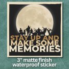 Sticker - So Right - band silhouette w/moon - DMB inspired - 3" Sticker - So Right - band silhouette w/moon - DMB inspired - 3"