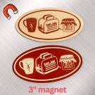 Magnet - Shake Me - coffee w/ toast and jelly - DMB inspired - 3" Magnet - Shake Me - coffee w/ toast and jelly - DMB inspired - 3"