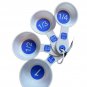 Chef Craft EZ-Read Large Print Plastic Measuring Cups Set, 1/4 to 1 Cup - Blue