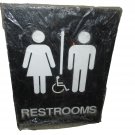 Men/Women Plastic Business Bathroom Sign 8in." x 6in." Color Black Self Sticking Men/Women Plastic Business Bathroom Sign 8in." x 6in." Color Black Self Sticking