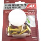 Ace Hardware 4568747 Flush Mount Toilet Bolts & Caps Brass Quick Install Ace Hardware 4568747 Flush Mount Toilet Bolts & Caps Brass Quick Install