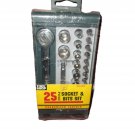 Tool Shop 25 Piece Socket & Bits Hand Tool Set Tool Shop 25 Piece Socket & Bits Hand Tool Set