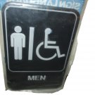 Men Business Plastic Bathroom Sign 9"in." x 6in." Color Black Self Sticking Men Business Plastic Bathroom Sign 9"in." x 6in." Color Black Self Sticking