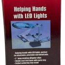 Helping Hands Soldering Stand w/Magnifier Alligator Clips LED Lights #65779 Helping Hands Soldering Stand w/Magnifier Alligator Clips LED Lights #65779