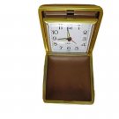 Vintage Equity Gold Vintage Travel Alarm with Built In Case Watch
