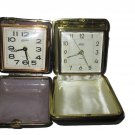 Vintage Equity & Linden Gold Vintage Travel Alarm with Built In Case Watch