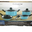 Mainstay 7 Pc Aluminum Cookware Set Aquifer, Nonstick Mainstay 7 Pc Aluminum Cookware Set Aquifer, Nonstick
