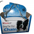 Bosspet 43710 Silver Steel Large Dog Tie Out Chain 10 ft. for Dogs Upto 60 lbs.
