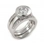 Elegant Round Cubic Zirconia 3Piece Wedding Set - FREE SHIPPING