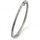 Channel Set Princess Cut Cubic Zirconia Bangle - FREE SHIPPING