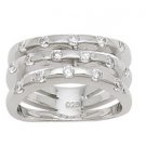 3 Row Cubic Zirconia Ring