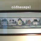 Indiana Artist Linda Bennett "VICTORIAN ROW HOMES" Framed Signed/Numbered Print