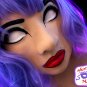 Violet – Purple Raver Girl Latex Mask (Handmade)