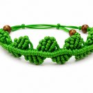 Ladies Handmade Half -Leaf Design Macrame Bracelet, Adjustable Boho,Free Shipping