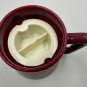 HotJo Ceramic Insulated Coffee Carafe Burgundy Red Drink Warmer Inner Insert