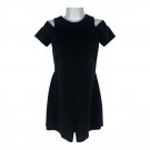 Zara Collection Black Size XS Cold Shoulder Romper Short Sleeves Back Zipper
