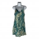 Zara Womens Green & Beige Paisley Slip Dress With Adjustable Straps Size Small Zara Womens Green & Beige Paisley Slip Dress With Adjustable Straps Size Small